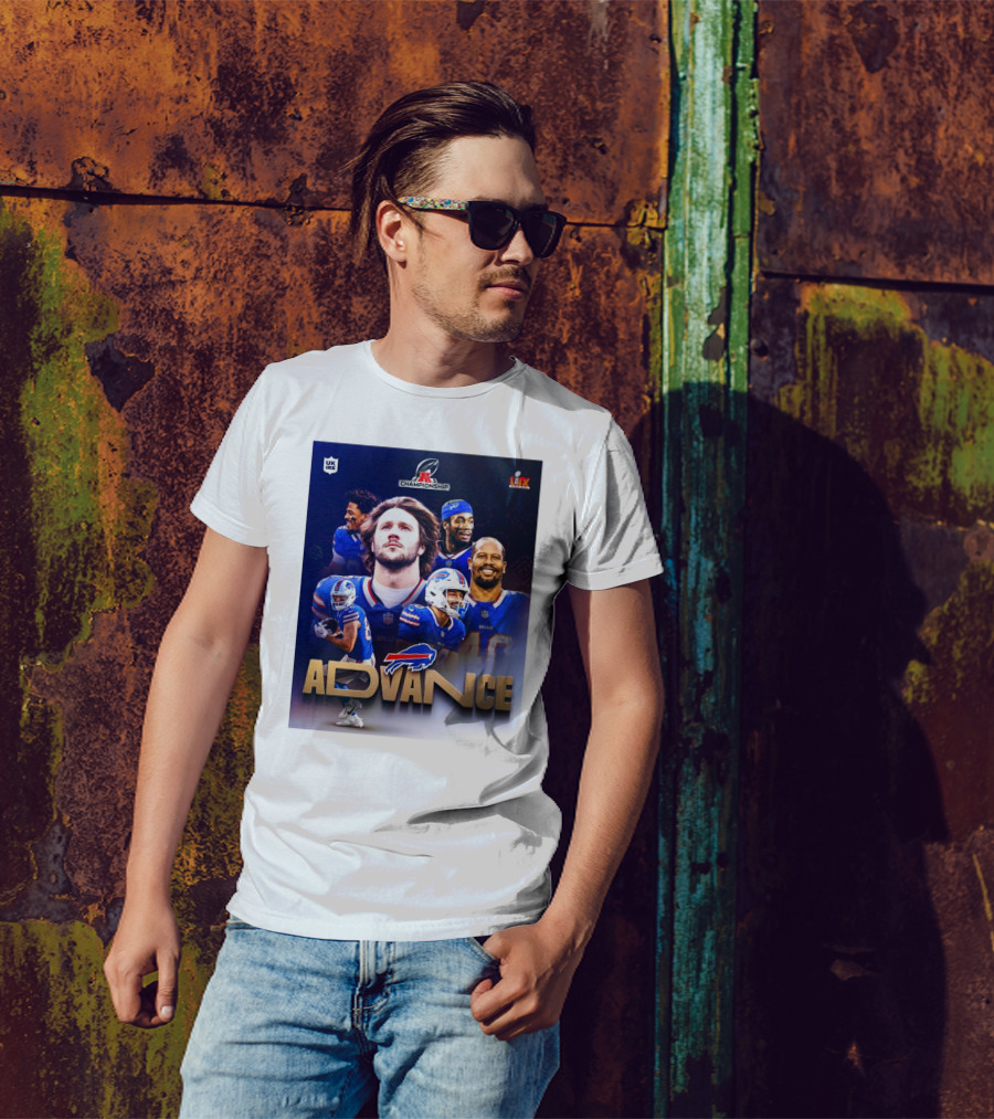 Buffalo Bills Advance AFC Championship Super Bowl LIX UK Ireland T-Shirt
