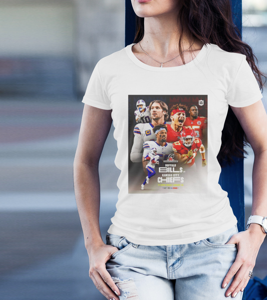 AFC Championship Buffalo Bills Vs Kansas City Chiefs Sunday January 23 T-Shirt
