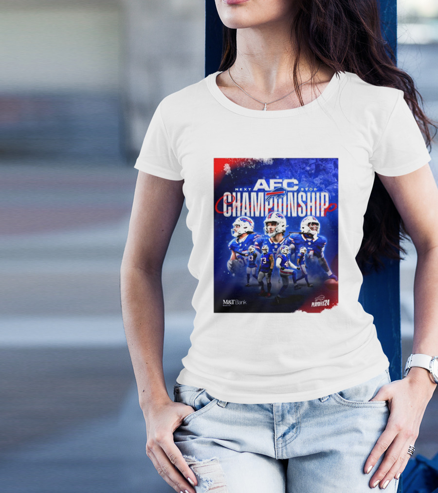 Buffalo Bills Next Stop AFC Championship Playoffs '24 T-Shirt