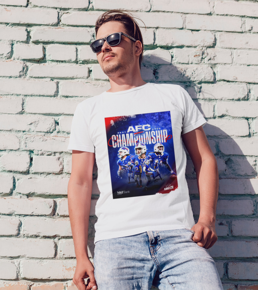 Buffalo Bills Next Stop AFC Championship Playoffs '24 T-Shirt