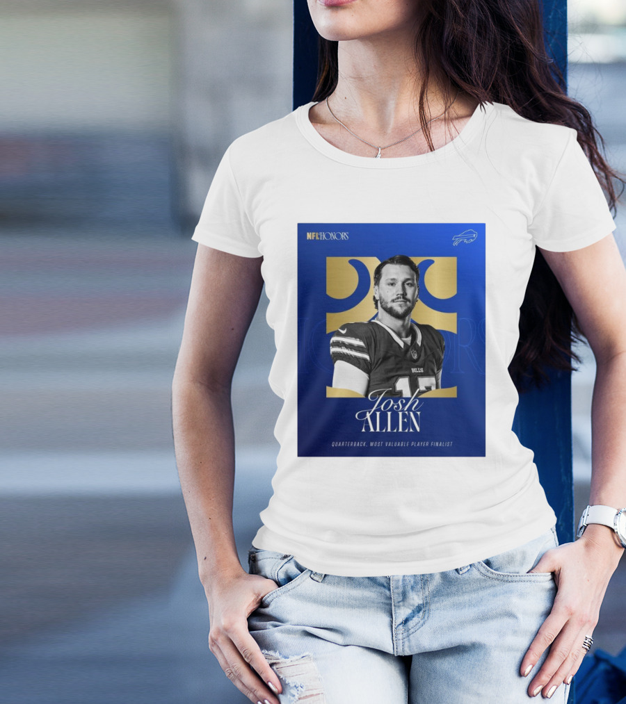 Buffalo Bills Josh Allen NFL Honors Quarterback Most Valuable Player Finalist T-Shirt