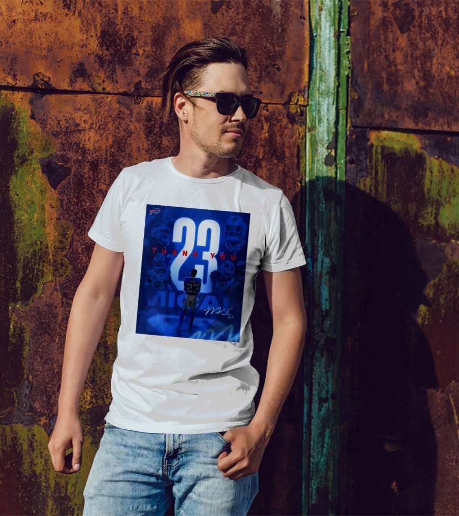 Buffalo Bills Thank You Micah Hyde 23 Signature Go Bills Mafia T-Shirt