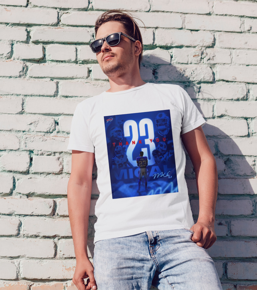 Buffalo Bills Thank You Micah Hyde 23 Signature Go Bills Mafia T-Shirt