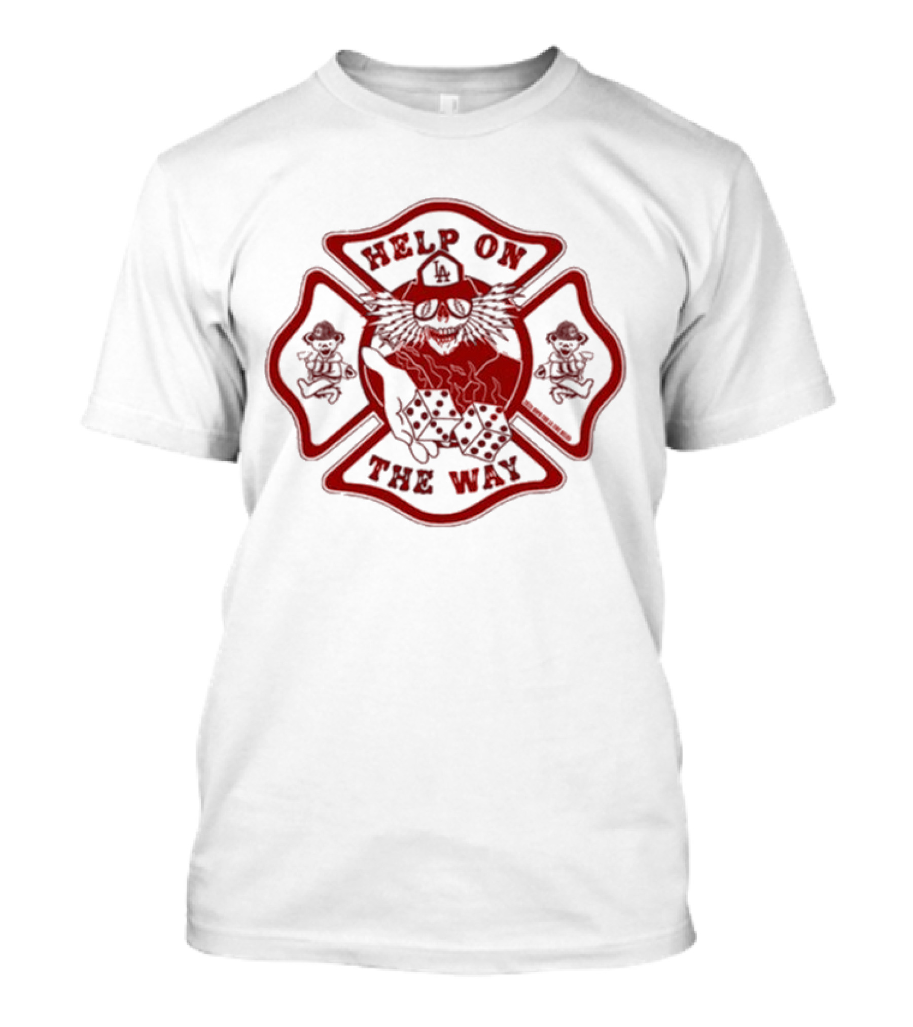 Help On The Way Firefighter Support Emblem T-Shirt