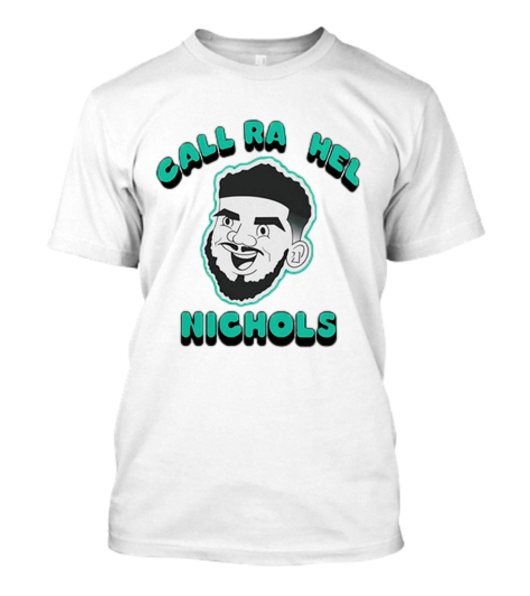 Call Rachel Nichols Cartoon Face With Beard T-Shirt