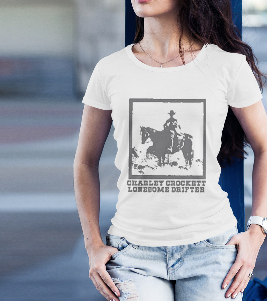 Charley Crockett Lonesome Drifter Cowboy On Horseback T-Shirt