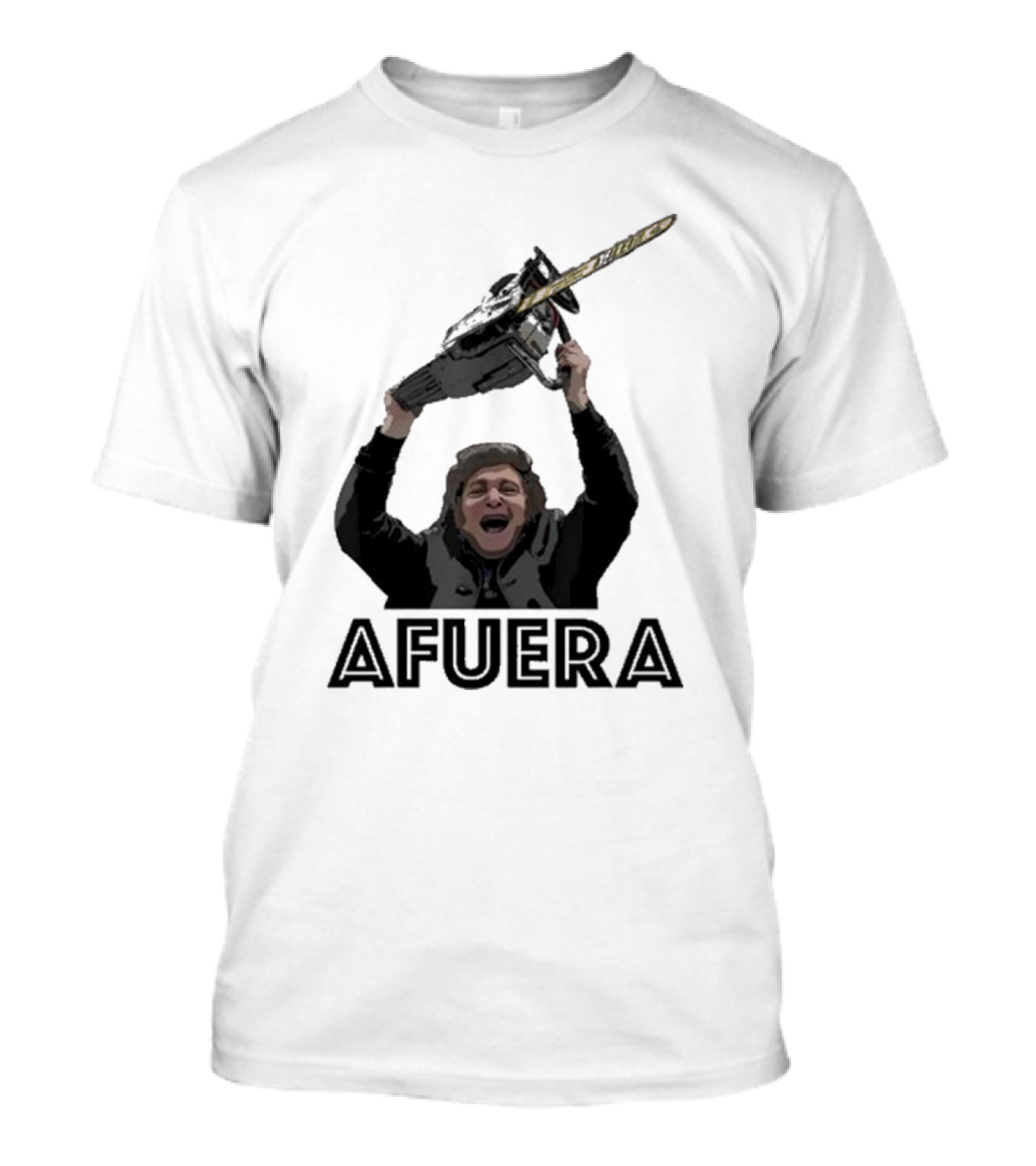 President Milei Afuera Chainsaw Icon T-Shirt