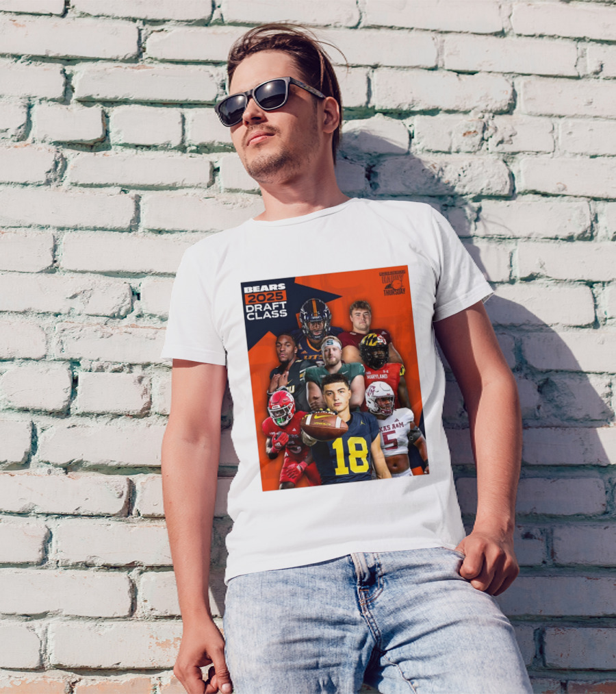 Bears 2025 Draft Class Spiked Refreshers Happy Thursday ZahQuan Frazier Ozzy Trapilo Luther Burden Lll T-Shirt