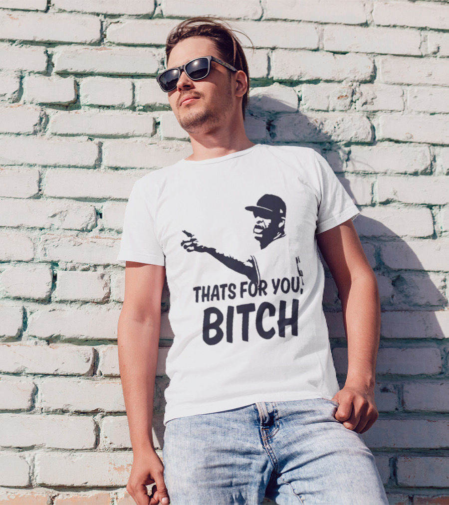 Cc Sabathia That’s For You Bitch Baseball Player Silhouette T-Shirt