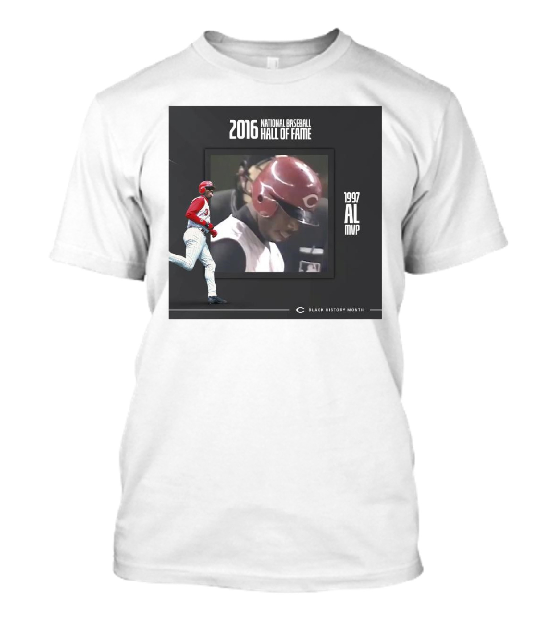 Cincinnati Reds Ken Griffey Jr. 2016 National Baseball Hall Of Fame 1997 AL MVP Black History Month T-Shirt