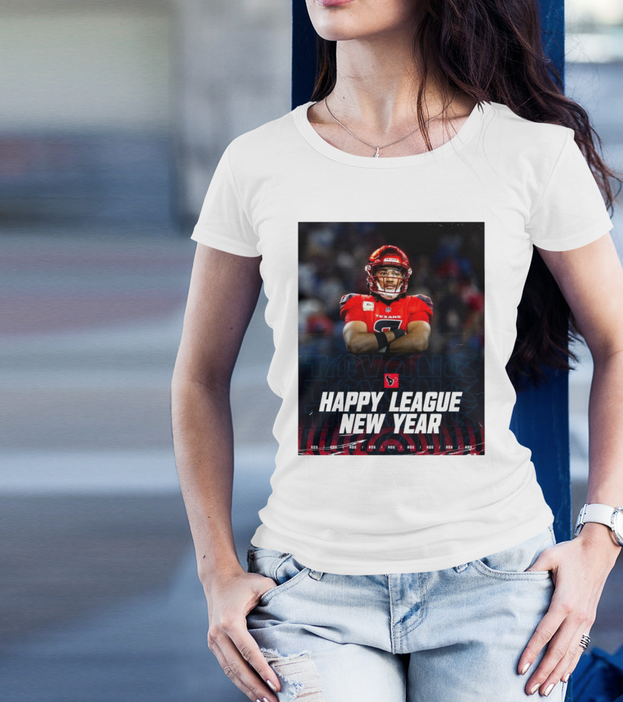 CJ Stroud Texans Happy League New Year HOU T-Shirt