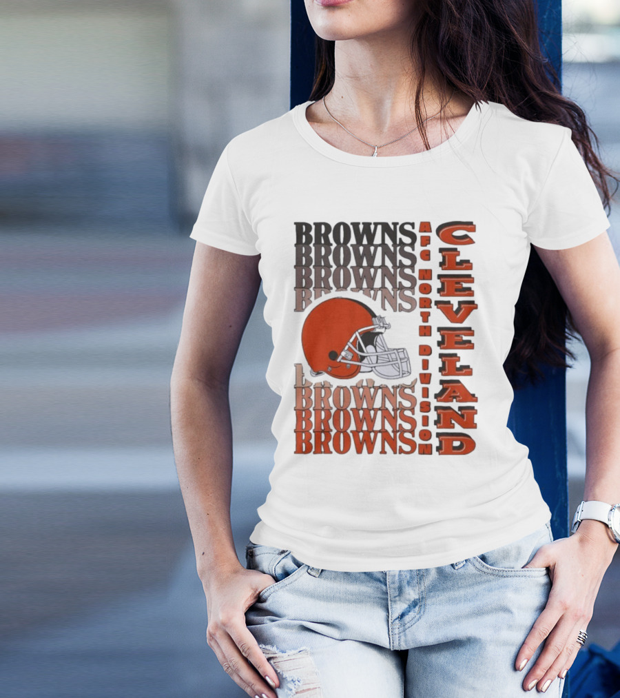 Cleveland Browns AFC North Division Browns Helmet T-Shirt