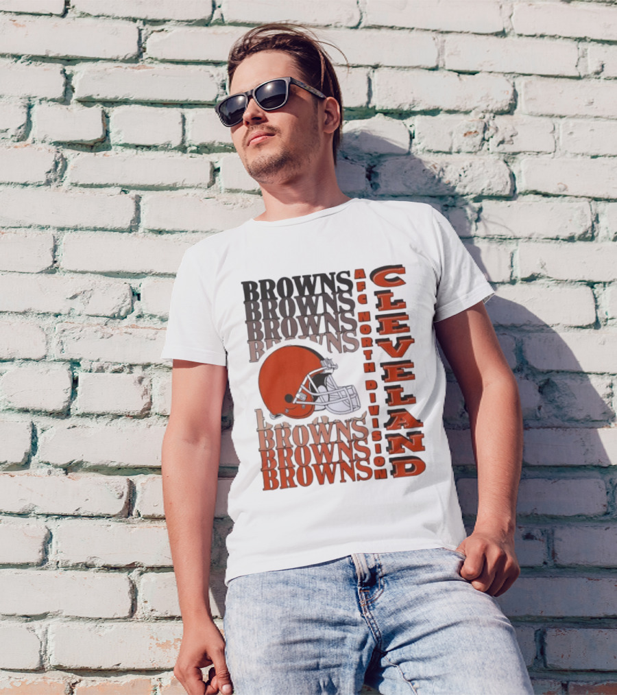 Cleveland Browns AFC North Division Browns Helmet T-Shirt