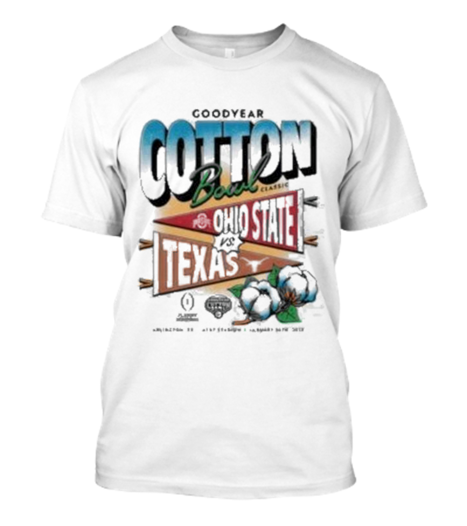 College Football Playoff 2025 Cotton Bowl Classic Texas Head To Head T-Shirt