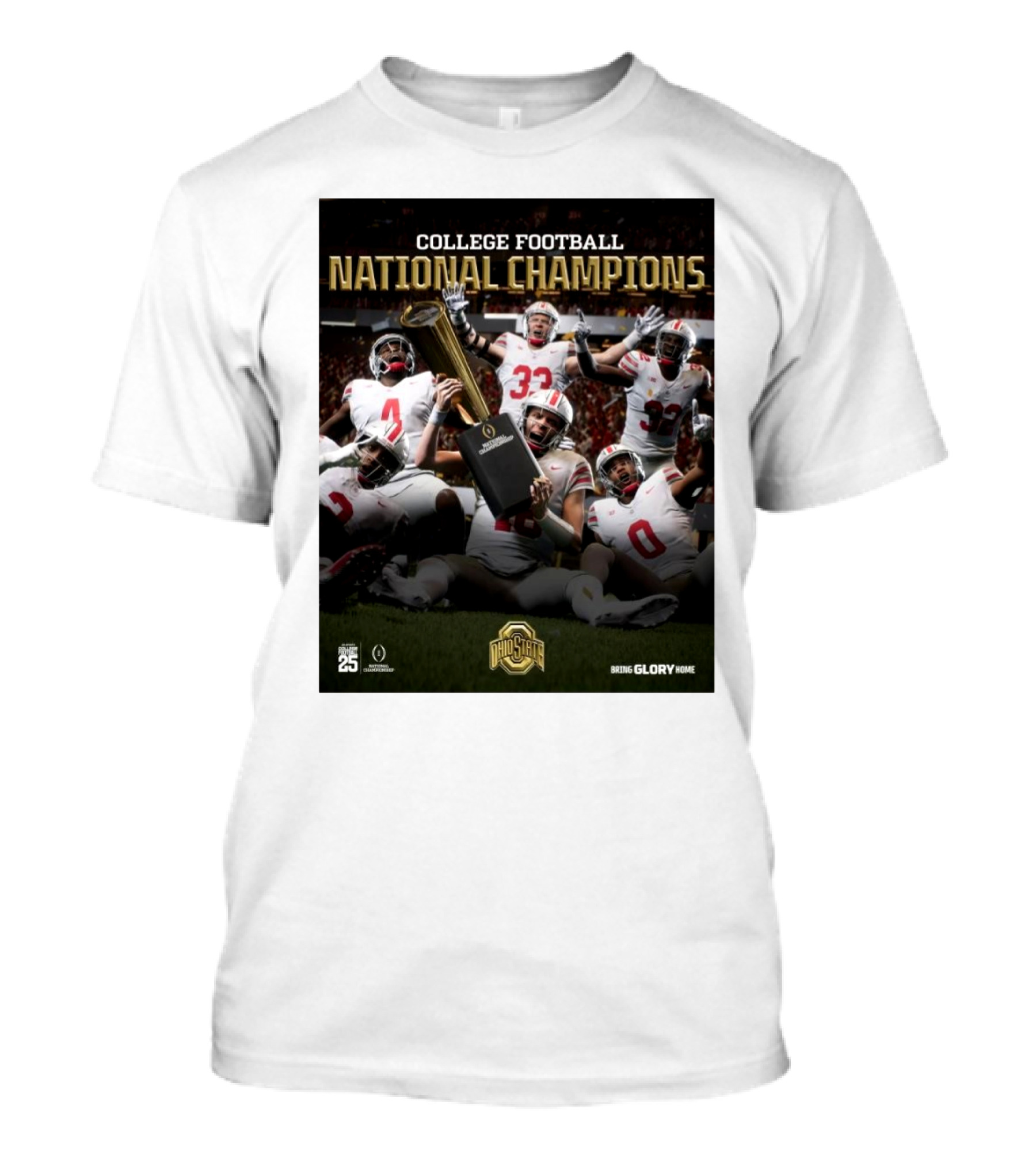 Ohio State Buckeyes College Football National Champions 2024 Bringing Glory Home T-Shirt