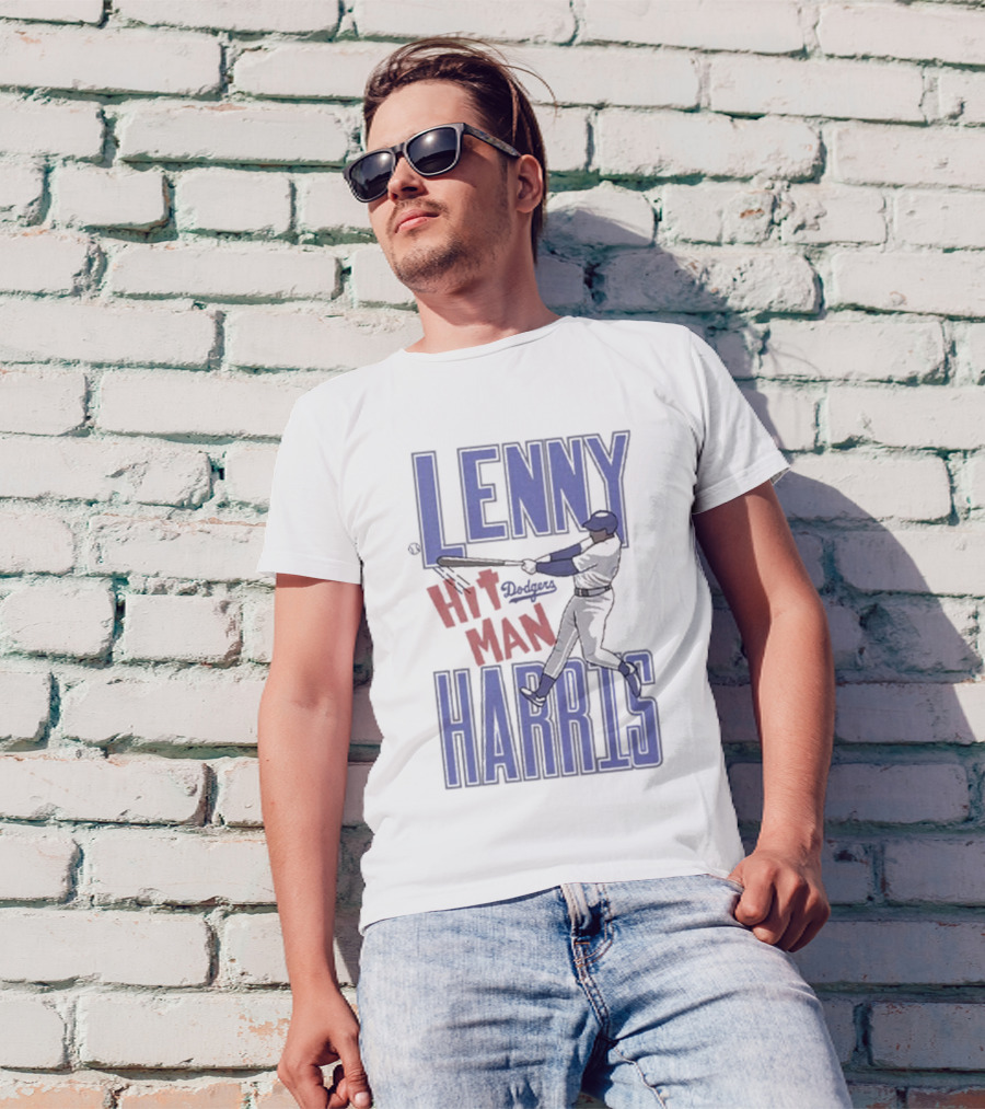 Lenny Harris Dodgers Hit Man Retro Baseball T-Shirt
