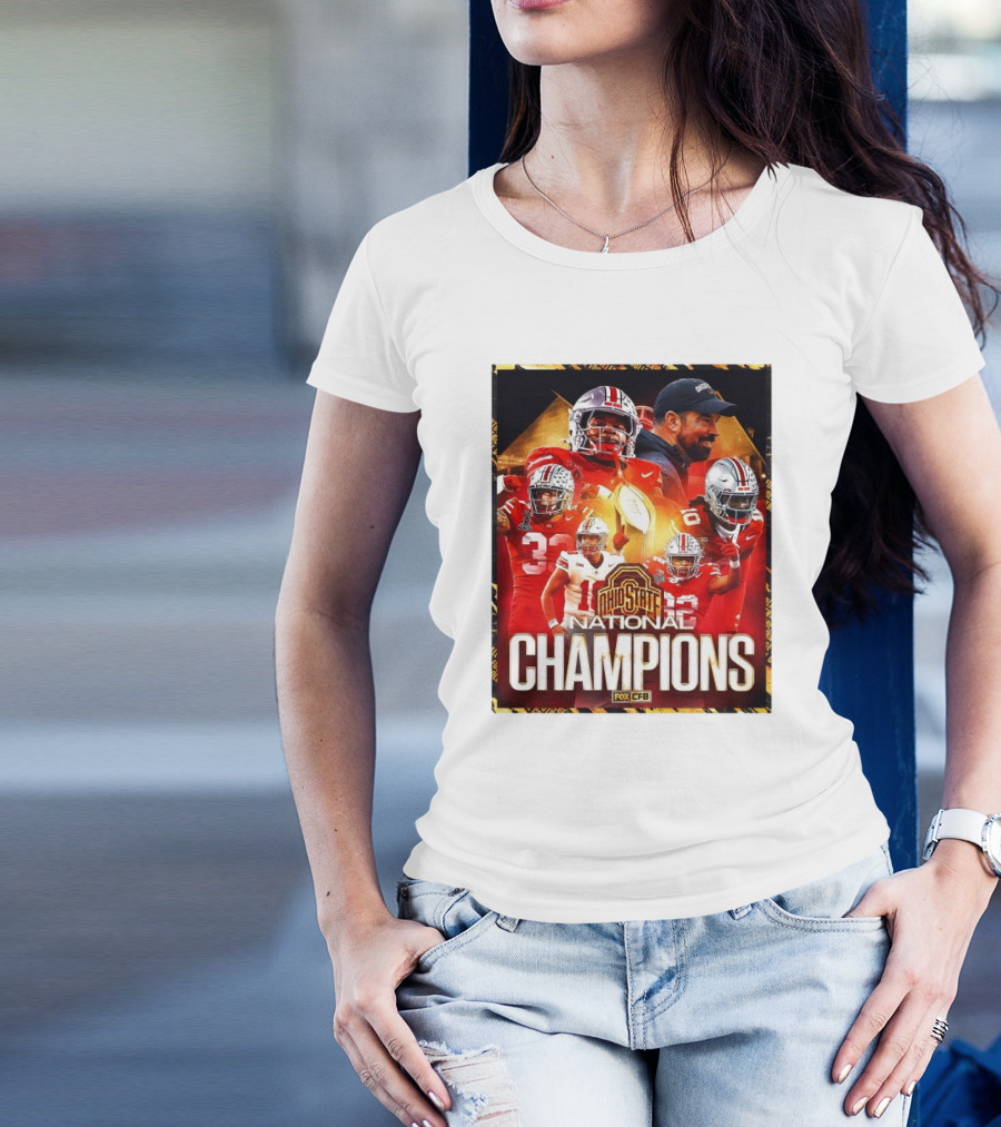 Ohio State Buckeyes National Champions 2024 Fox CFB T-Shirt