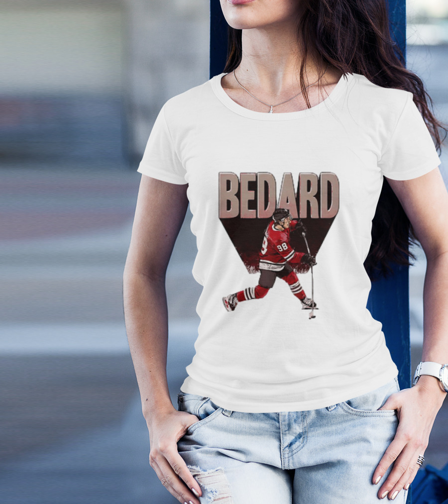 Connor Bedard Chicago Blackhawks NHL Hockey Number 98 Vintage Style T-Shirt