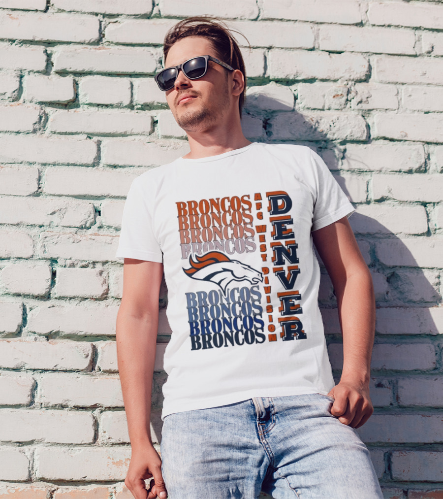 Denver Broncos AFC West Division Broncos Broncos Broncos Denver T-Shirt