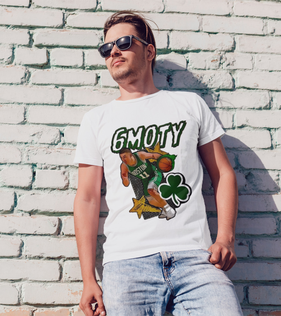 Boston Celtics Derrick White Payton Pritchard 6Moty Shamrock Basketball T-Shirt