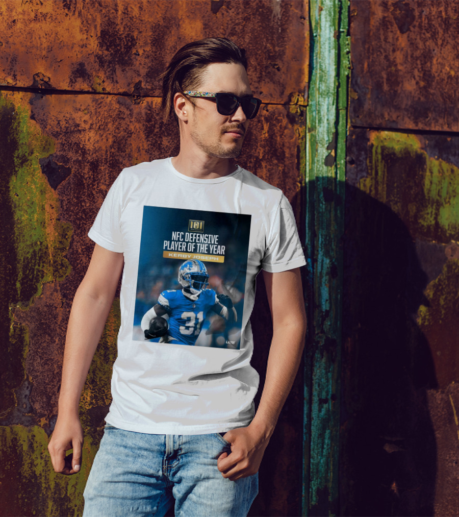 101 Awards NFC Defensive Player Of The Year Kerby Joseph Detroit Lions T-Shirt