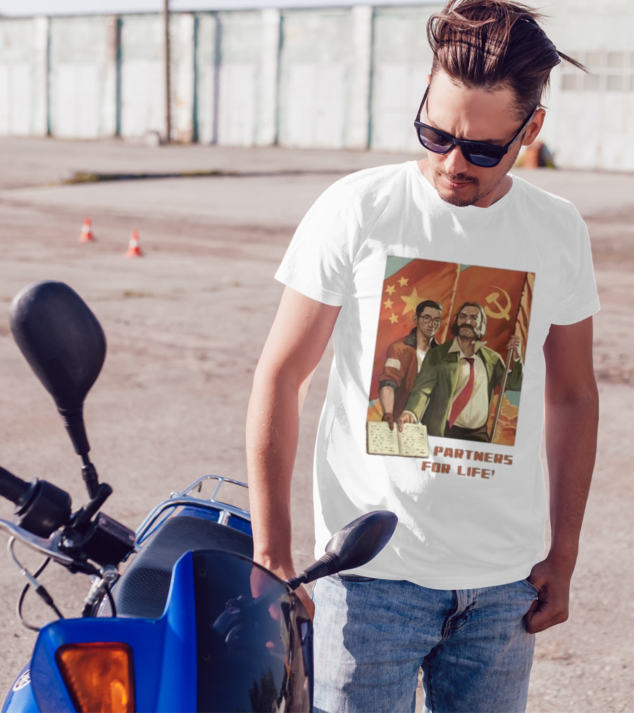 Disco Elysium 2025 Partners For Life Soviet Chinese Flag Art T-Shirt