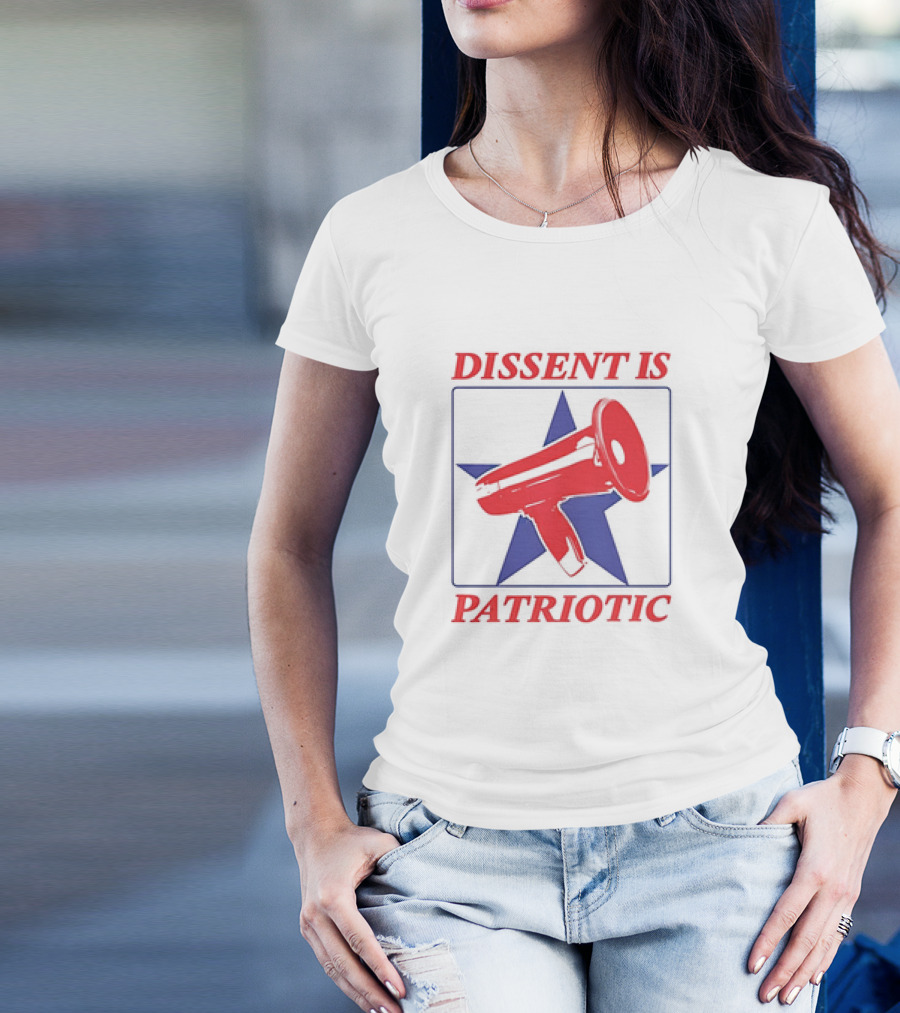 Patriotic Megaphone In Star Symbol Dissent T-Shirt