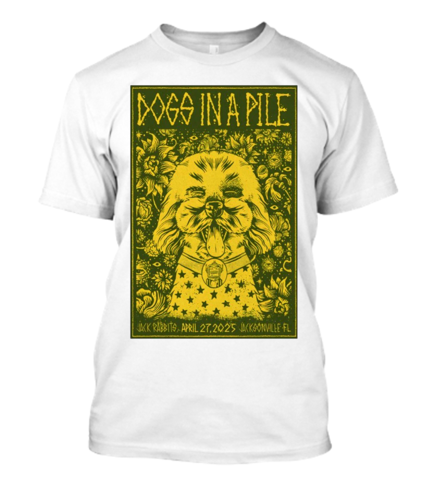 Dogs In A Pile Jack Rabbits April 27 2025 Jacksonville FL T-Shirt