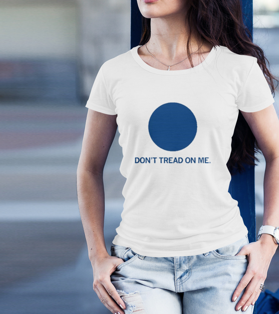 Don’t Tread On Me Blue Dot Circular Emblem T-Shirt