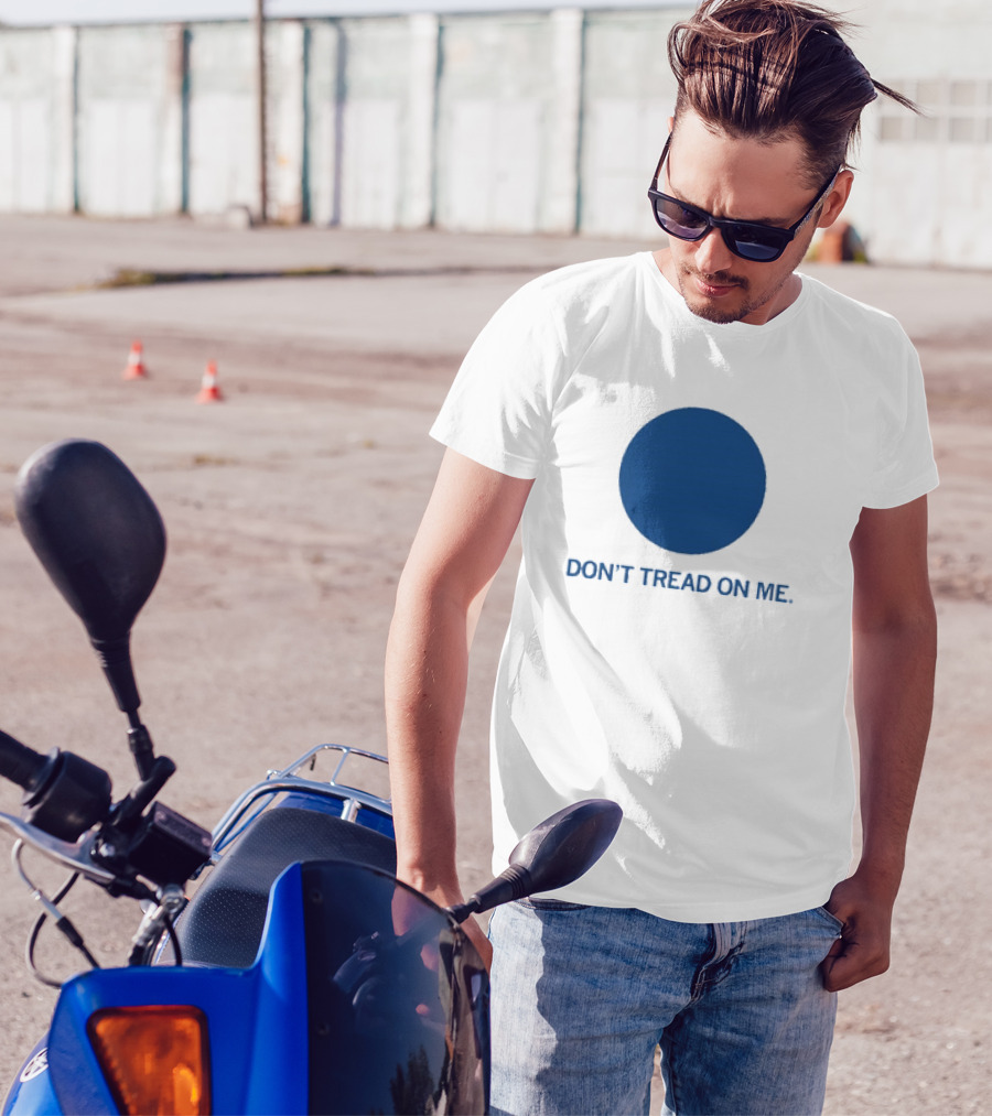 Don’t Tread On Me Blue Dot Circular Emblem T-Shirt