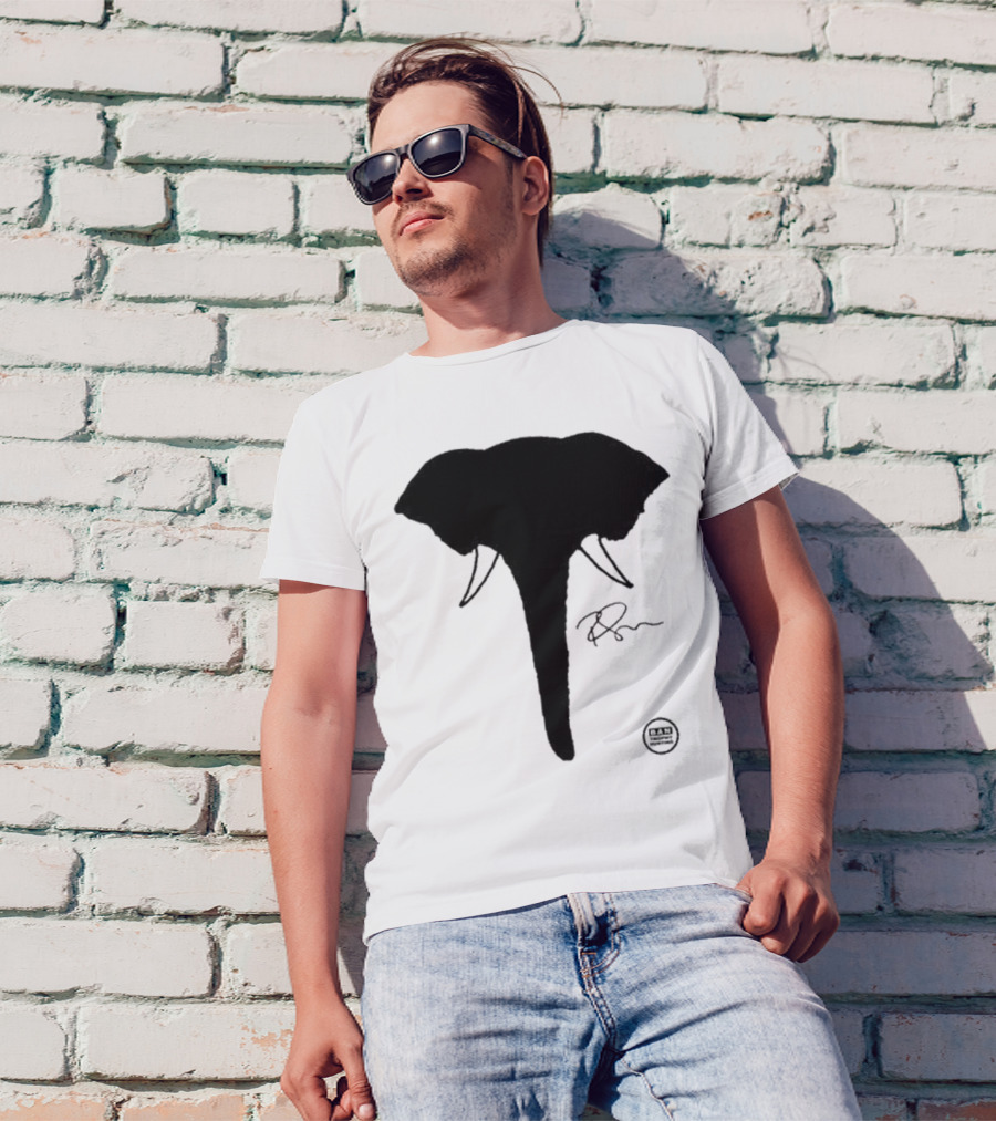 Ricky Gervais Elephant Silhouette T-Shirt