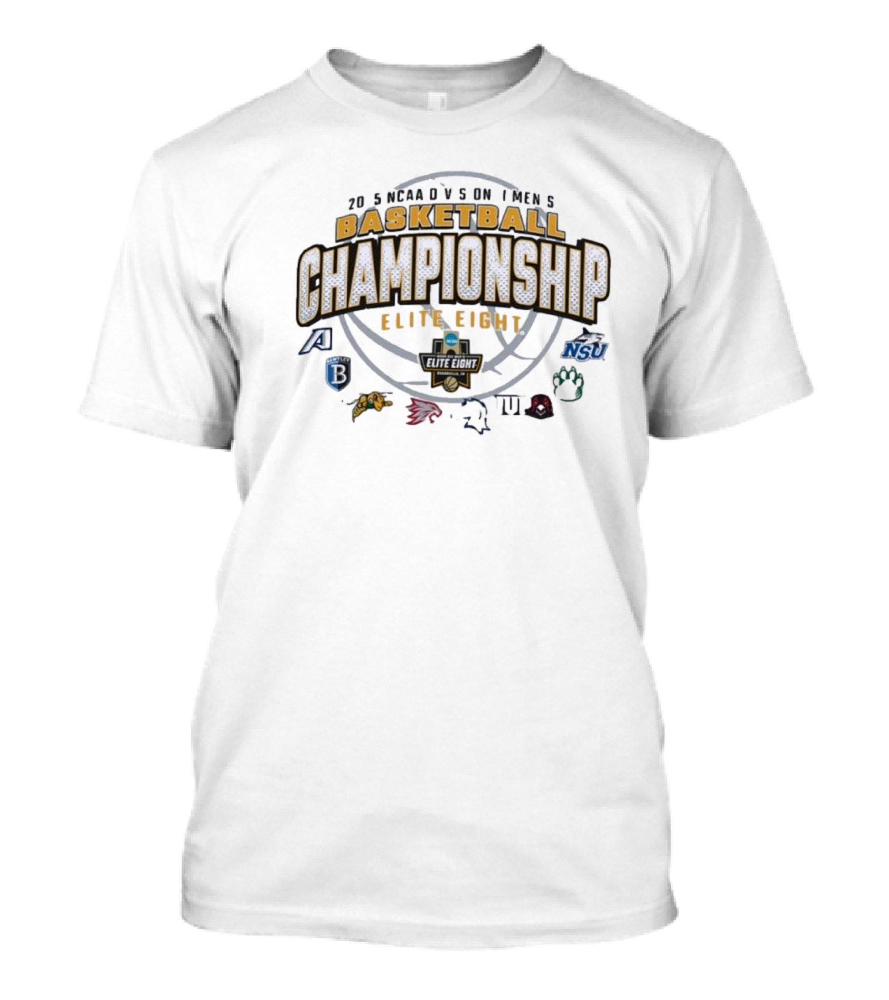 2025 NCAA DII Elite Eight Basketball Championship Logos T-Shirt