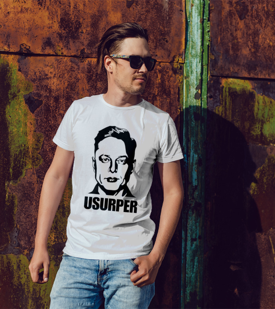 Elon Musk Usurpator Iconic Minimalist Style T-Shirt