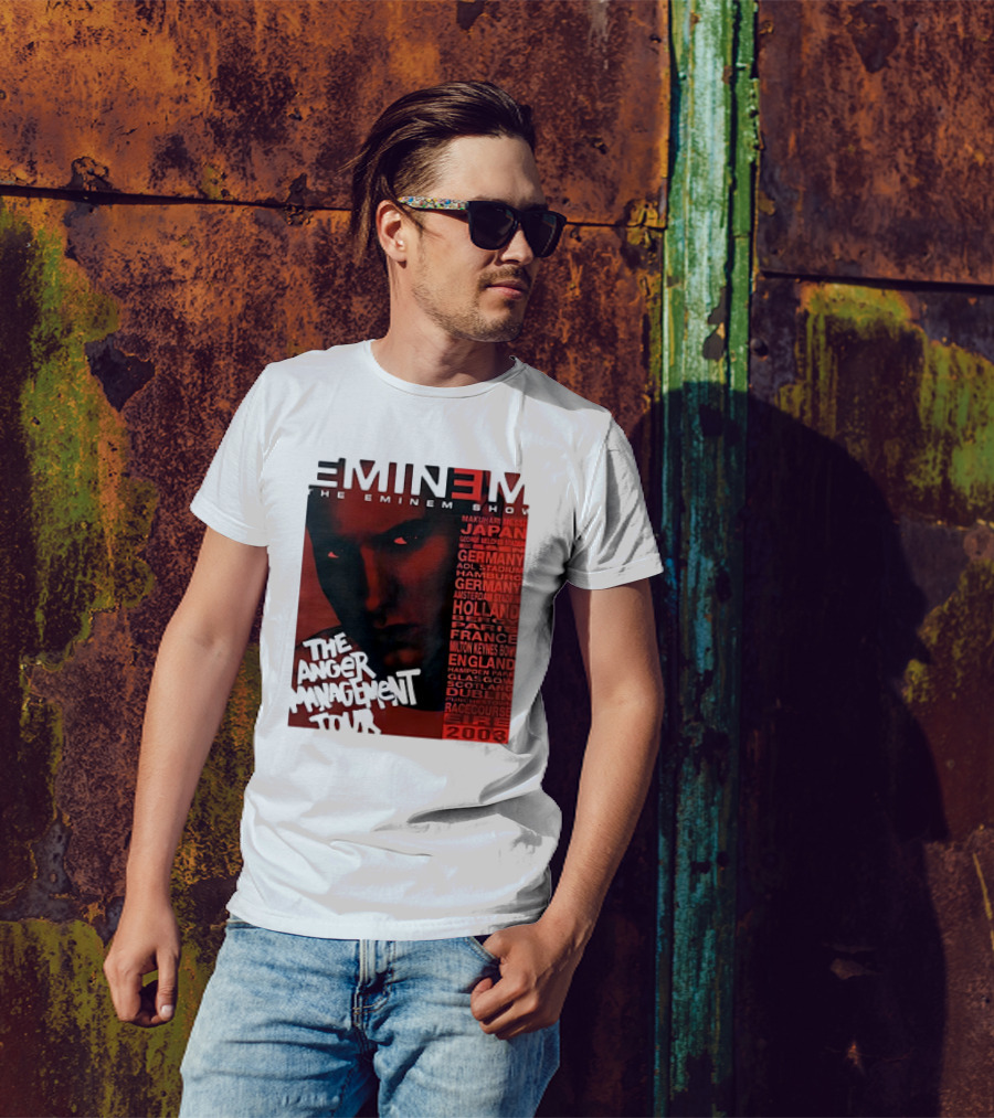 Eminem The Eminem Show The Anger Management Tour 2003 Japan Germany Holland France England Scotland Ireland T-Shirt