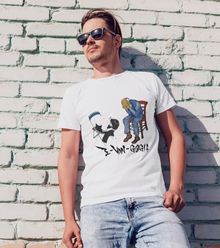Evangogh Ikari Shinji And Gate Van Gogh Mashup T-Shirt