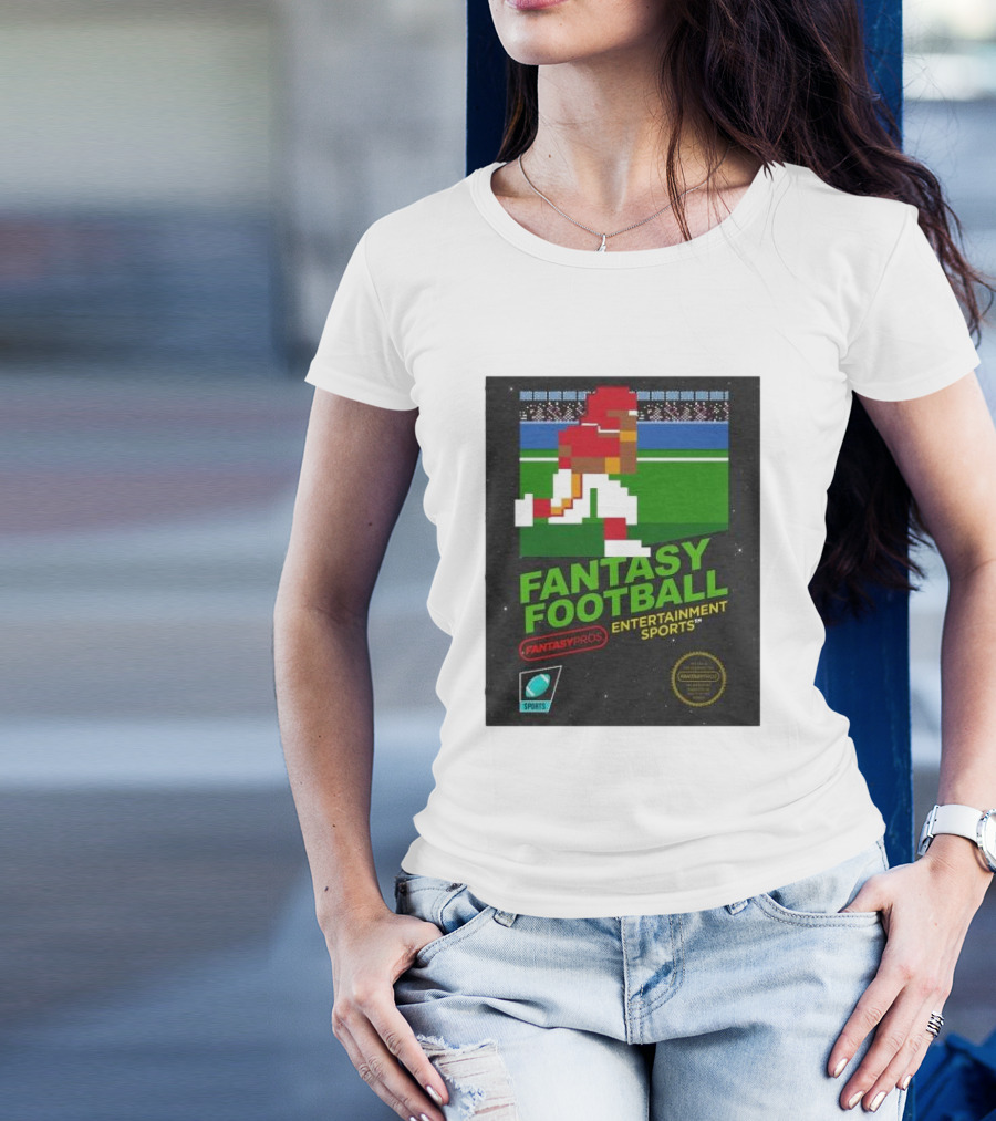 Fantasy Football Fantasypros Entertainment Sports Retro Pixel Art Player T-Shirt
