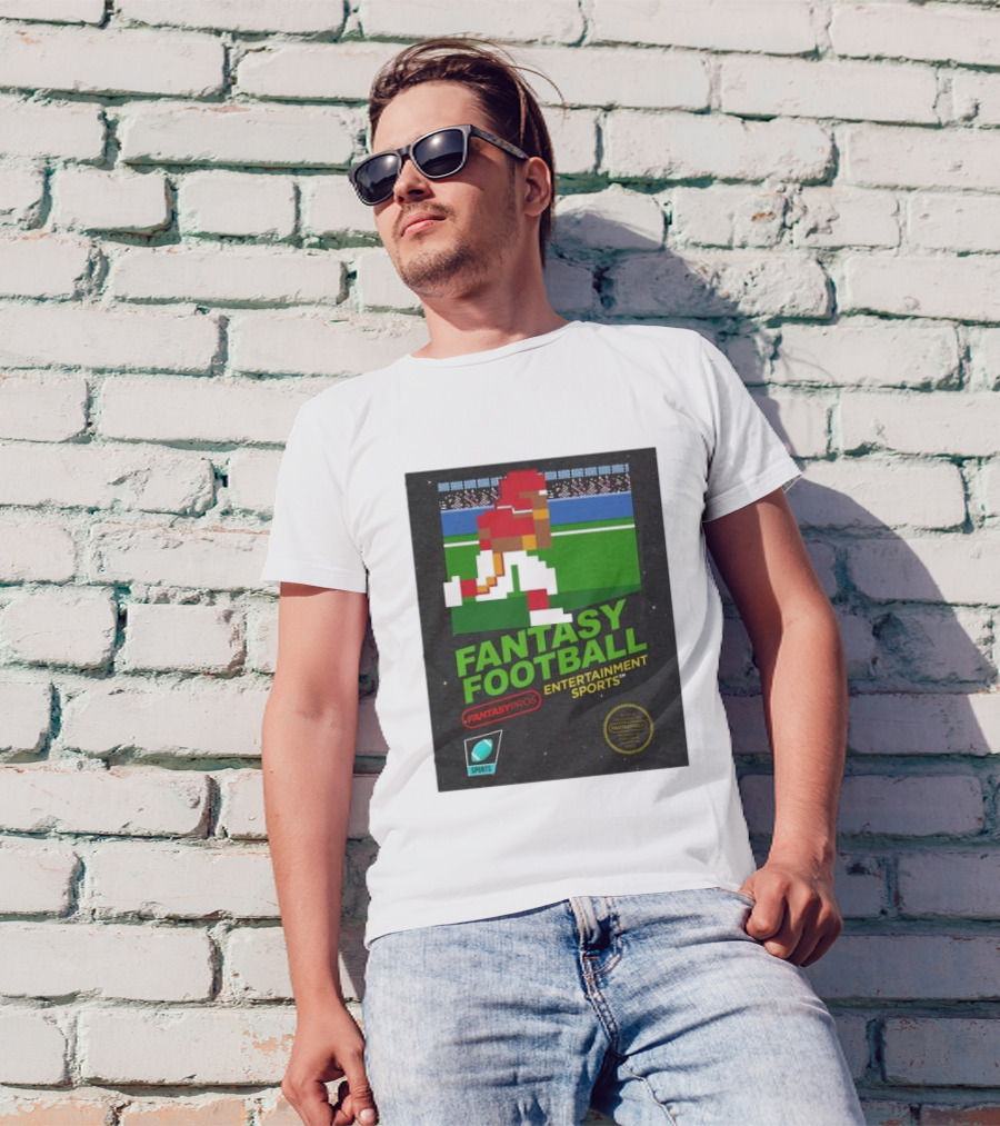 Fantasy Football Fantasypros Entertainment Sports Retro Pixel Art Player T-Shirt
