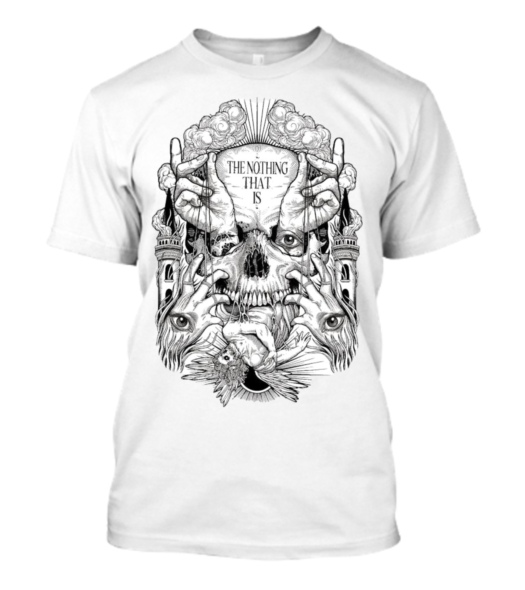 Fit For An Autopsy The Nothing That Is Tour Skull And Puppet Imagery T-Shirt