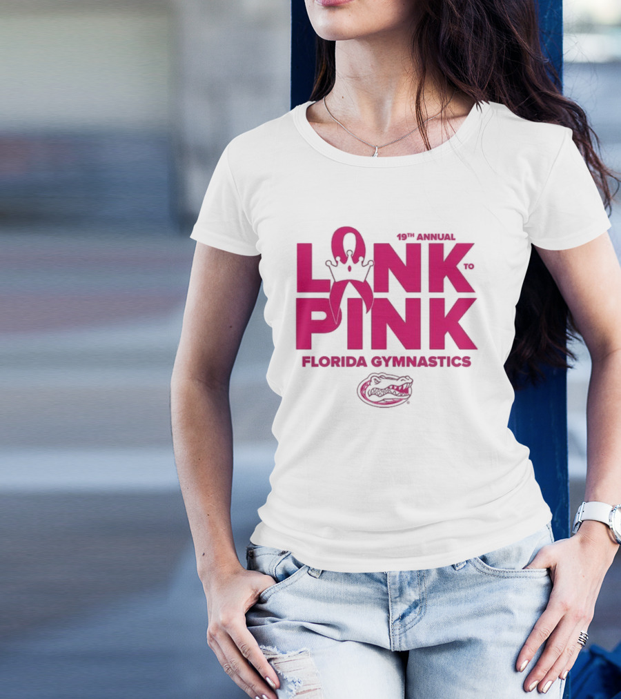 Florida Gators Gymnastics 17th Annual Link To Pink Breast Cancer Awareness Event T-Shirt