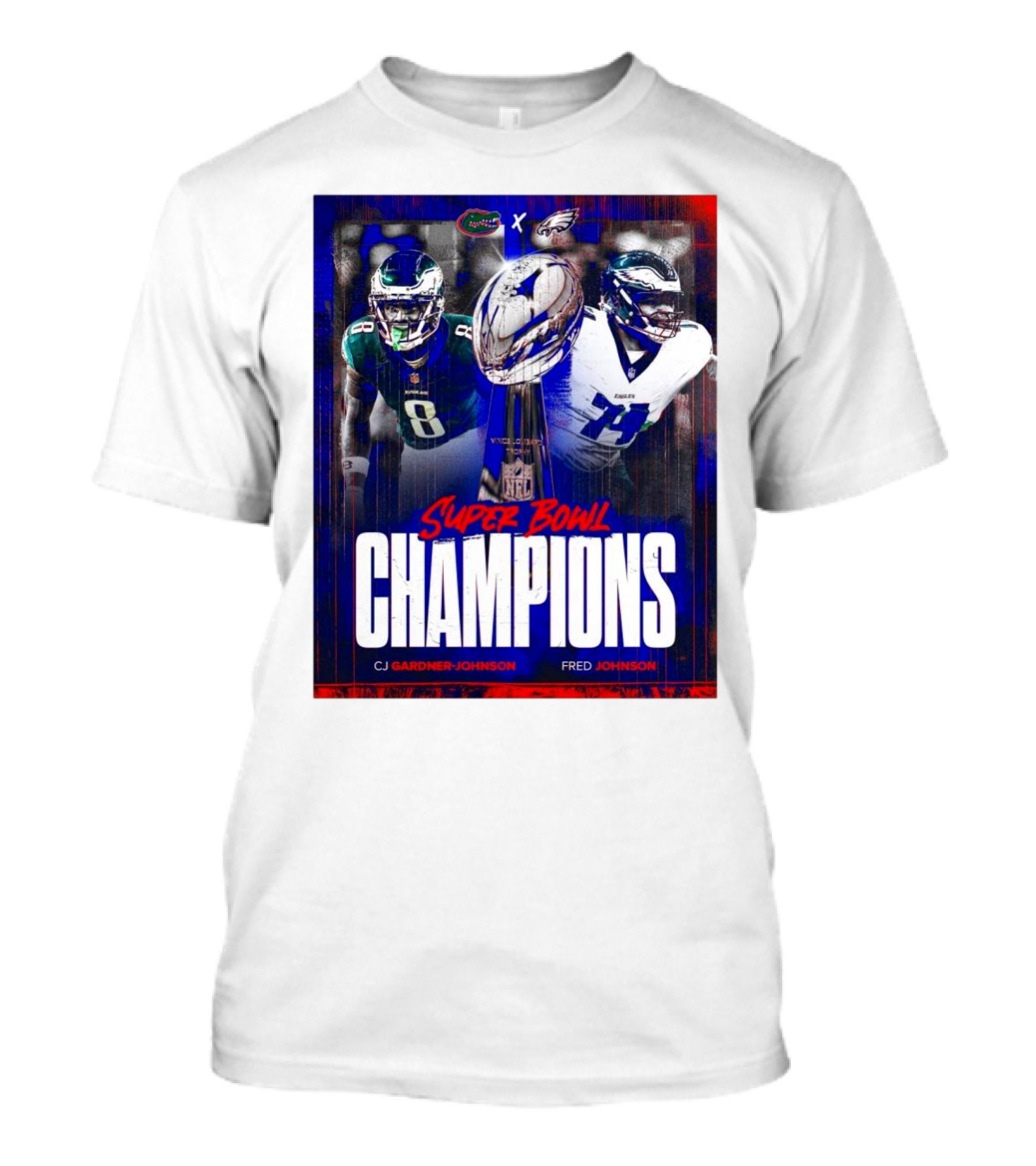 Florida Gators CJ Gardner-Johnson Fred Johnson Super Bowl Champions T-Shirt