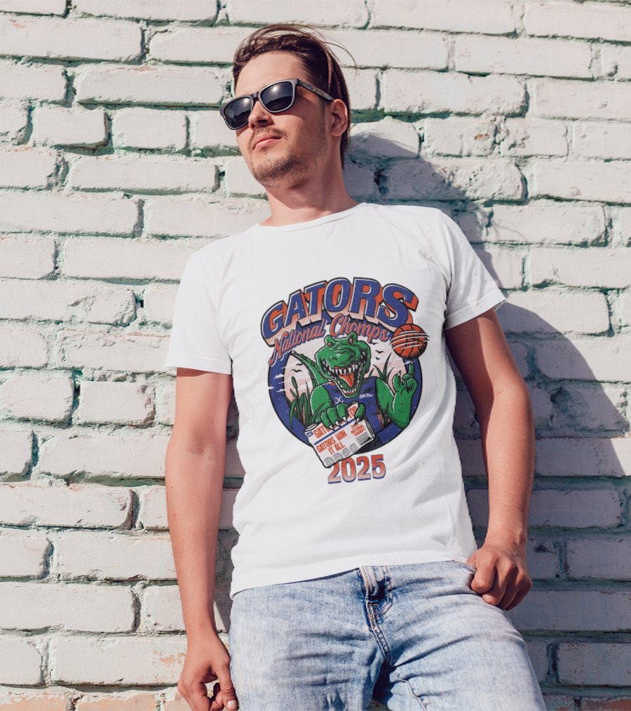 Gators National Champs 2025 Win It All Gators National Chomps T-Shirt