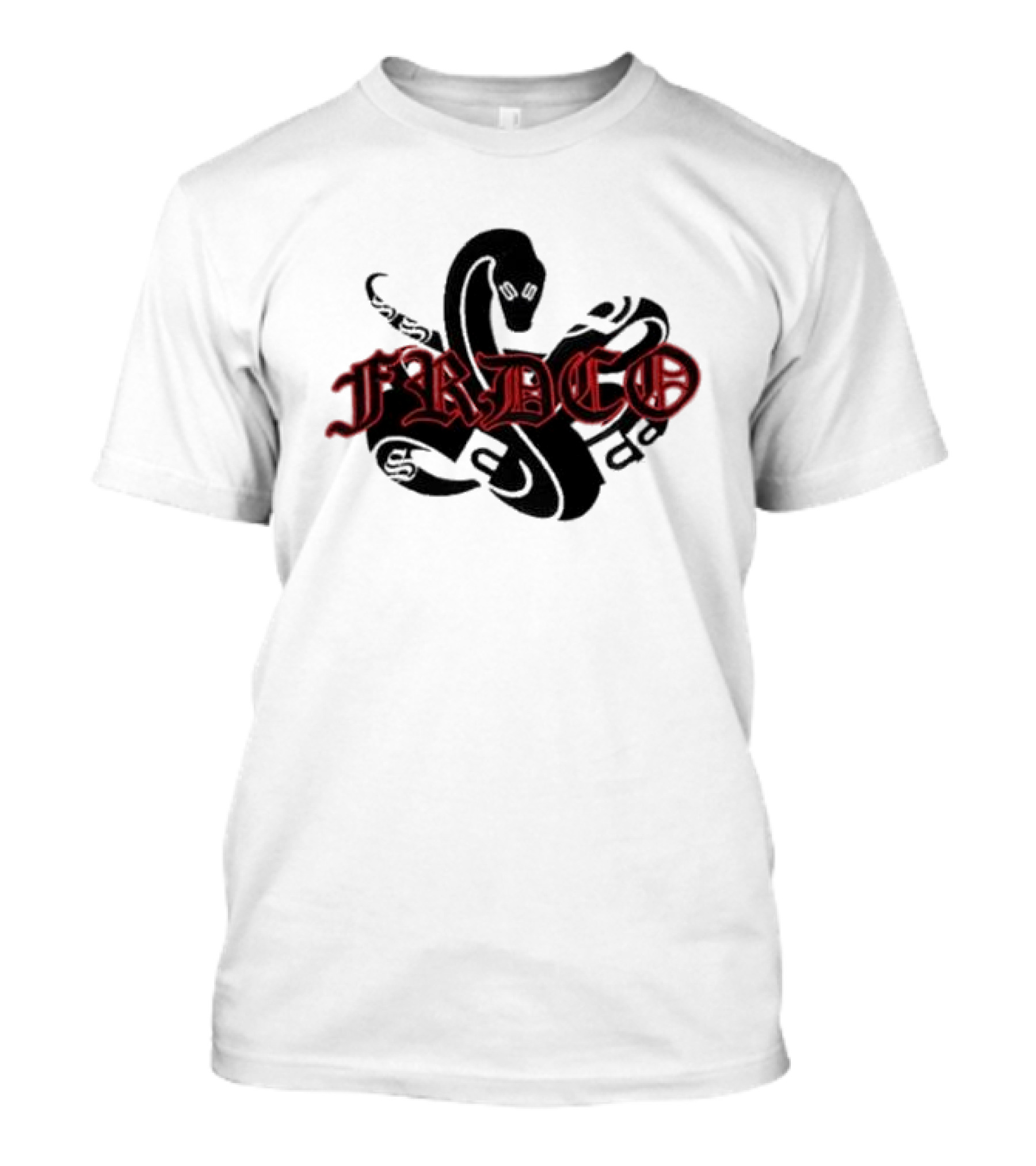 FRDCO Endless Stone Wash Embroidery Snake T-Shirt