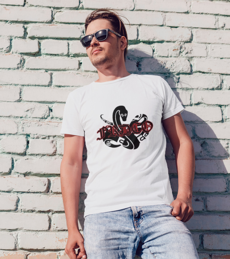 FRDCO Endless Stone Wash Embroidery Snake T-Shirt