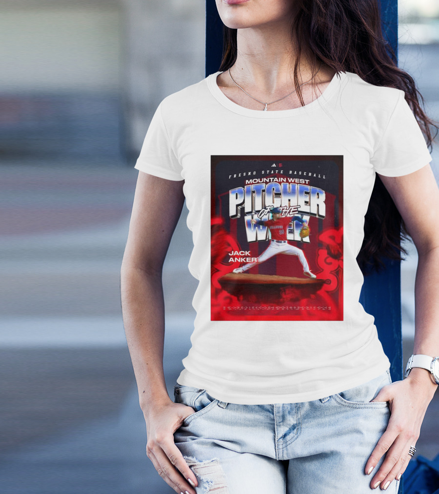 Fresno State Baseball Mountain West Pitcher Of The Week Jack Anker T-Shirt