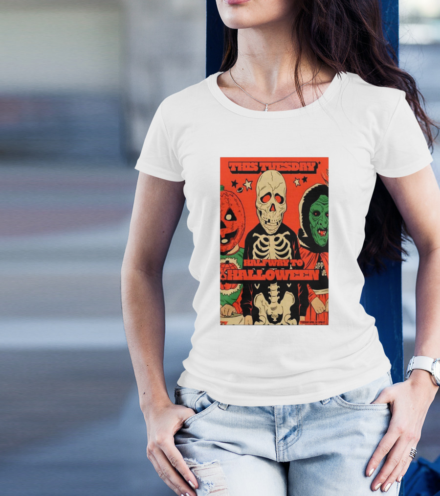 This Tuesday Halfway To Halloween Fright-Rags Inc Happy Halloween Bundle April 29 2025 Tour T-Shirt