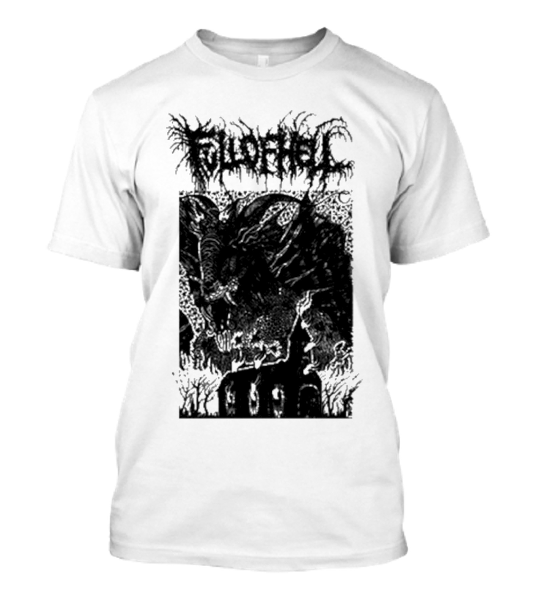 Full Of Hell Goat Church Abomination With Dark Symbolism T-Shirt
