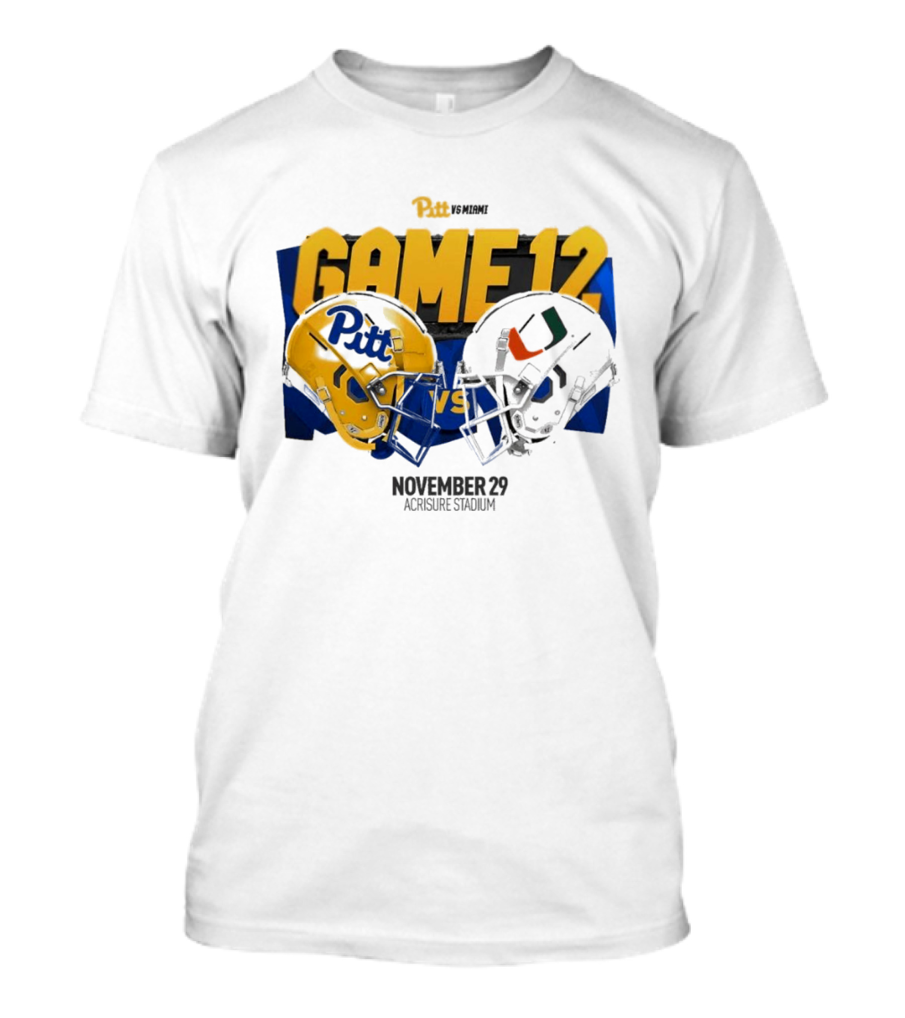 Pittsburgh Panthers Vs Miami Hurricanes Game 12 November 29 Acrisure Stadium T-Shirt