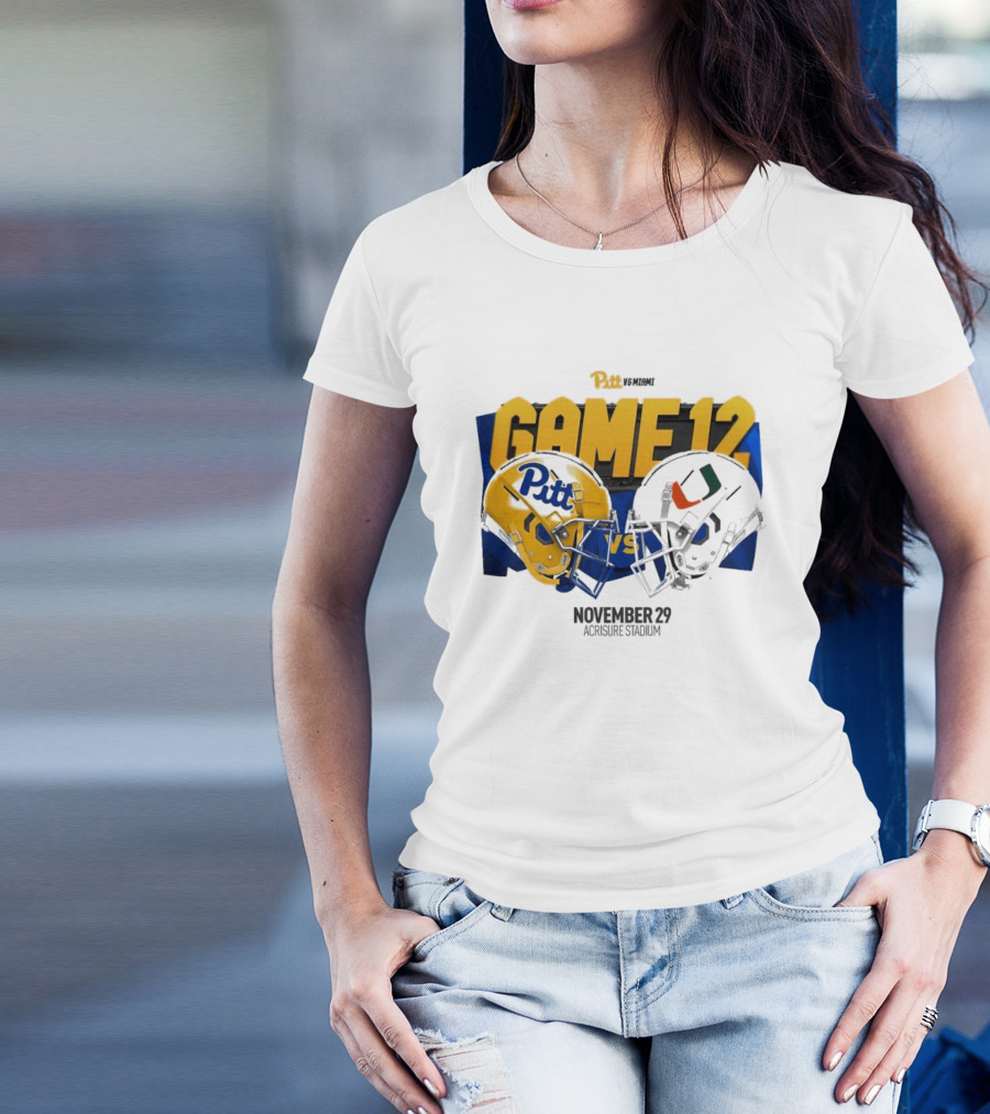 Pittsburgh Panthers Vs Miami Hurricanes Game 12 November 29 Acrisure Stadium T-Shirt