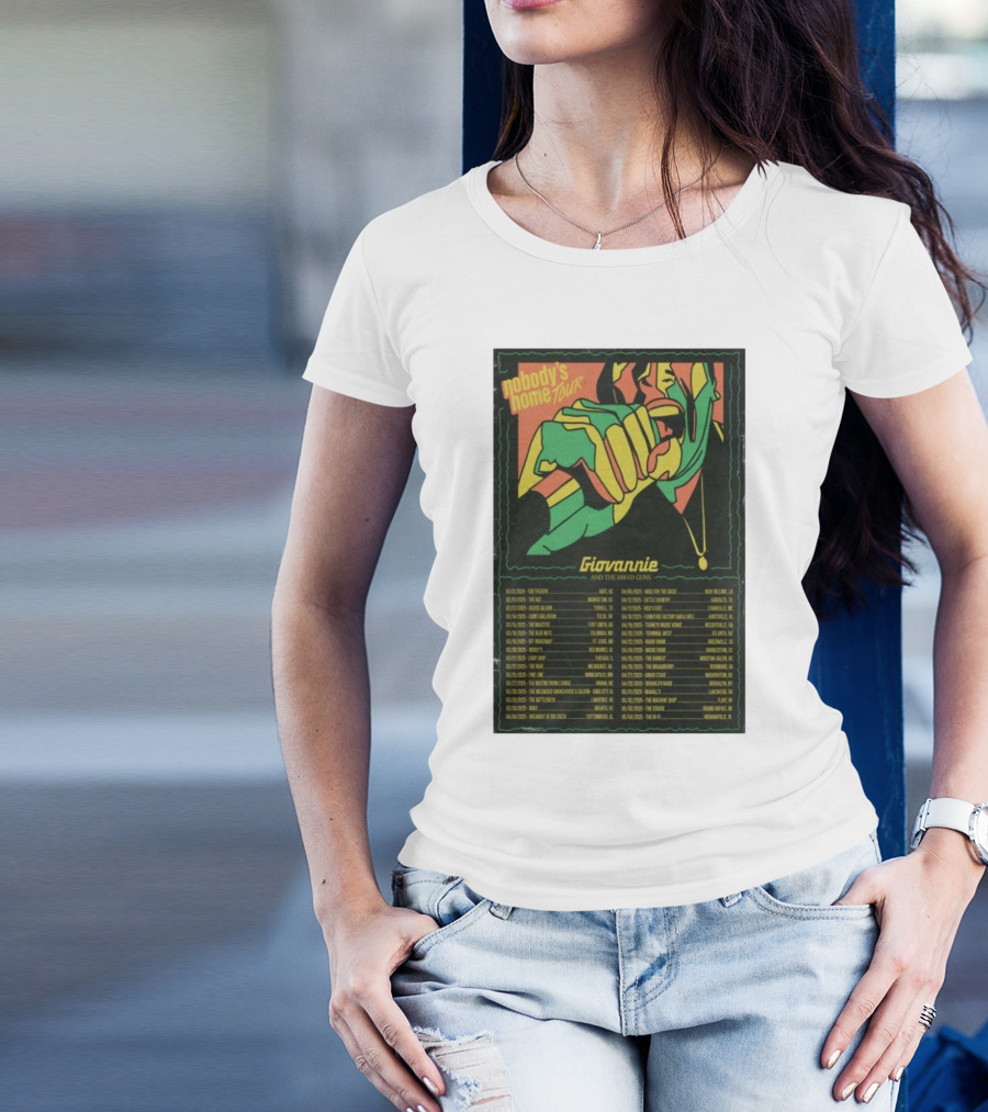 Giovannie And The Hired Guns Nobody’s Home Tour 2025 Concert Dates And Locations T-Shirt