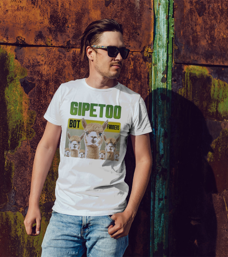 Gipetoo Bot Farmers Alpaca Crew T-Shirt